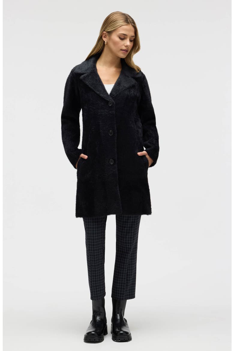 Eyelash Longline Sweater Coat, Alternate, color, SOLID BLACK