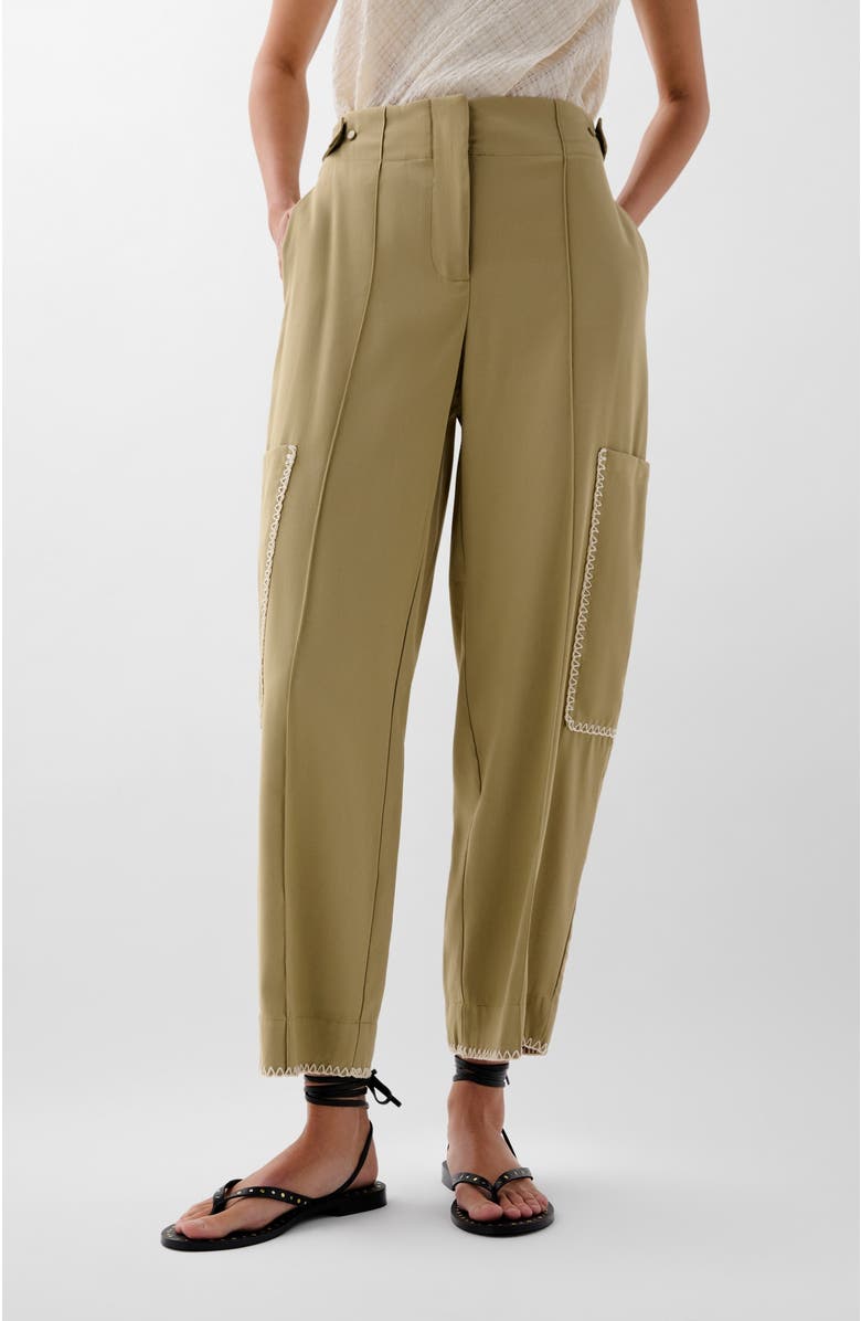 Scalpers Safari Stitching Pant, Main, color, Khaki