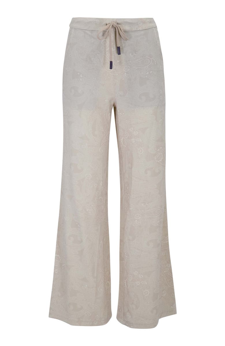 Lords of Harlech Paisley Explosion Womens Wide-leg Pant, Alternate, color, Paisley Explosion Ivory