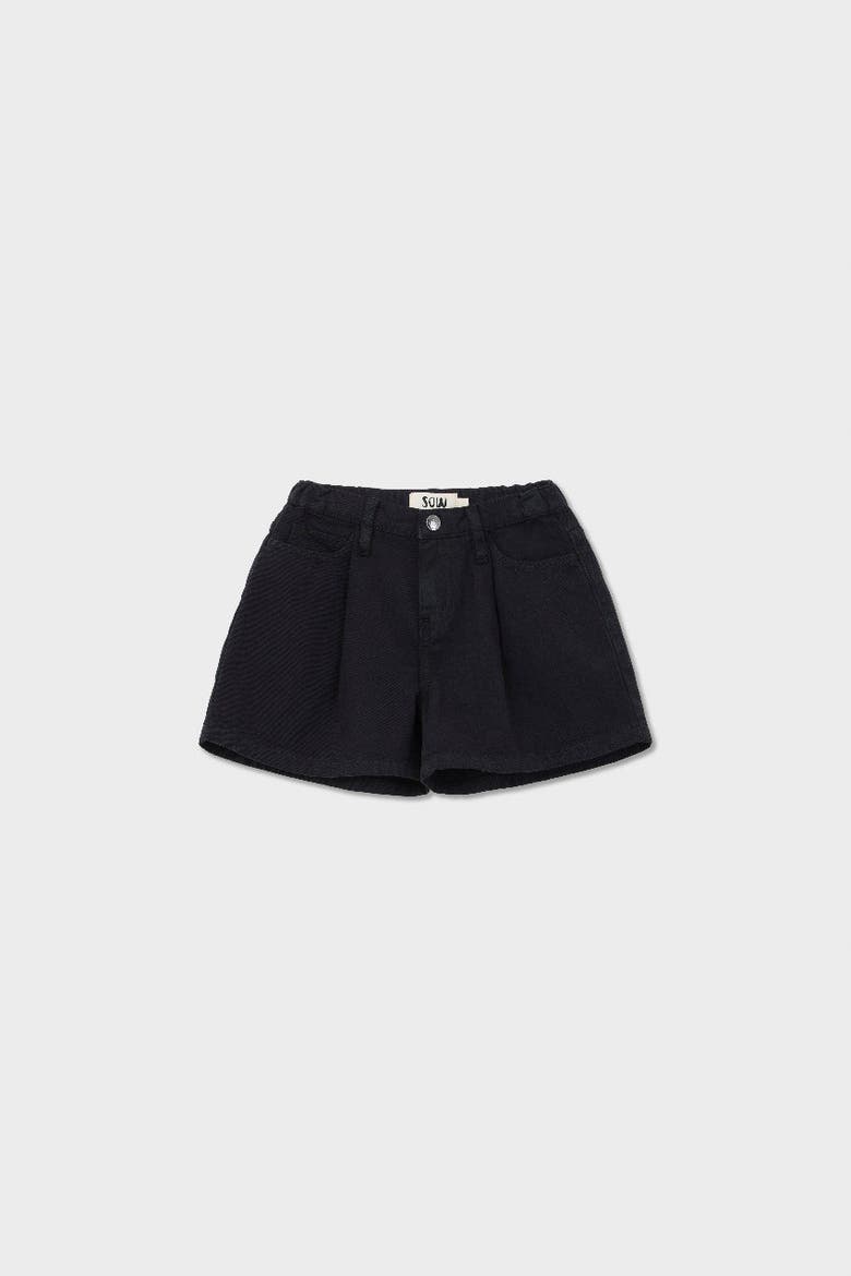 Organic Cotton Balloon Denim Short, Main, color, Black Denim