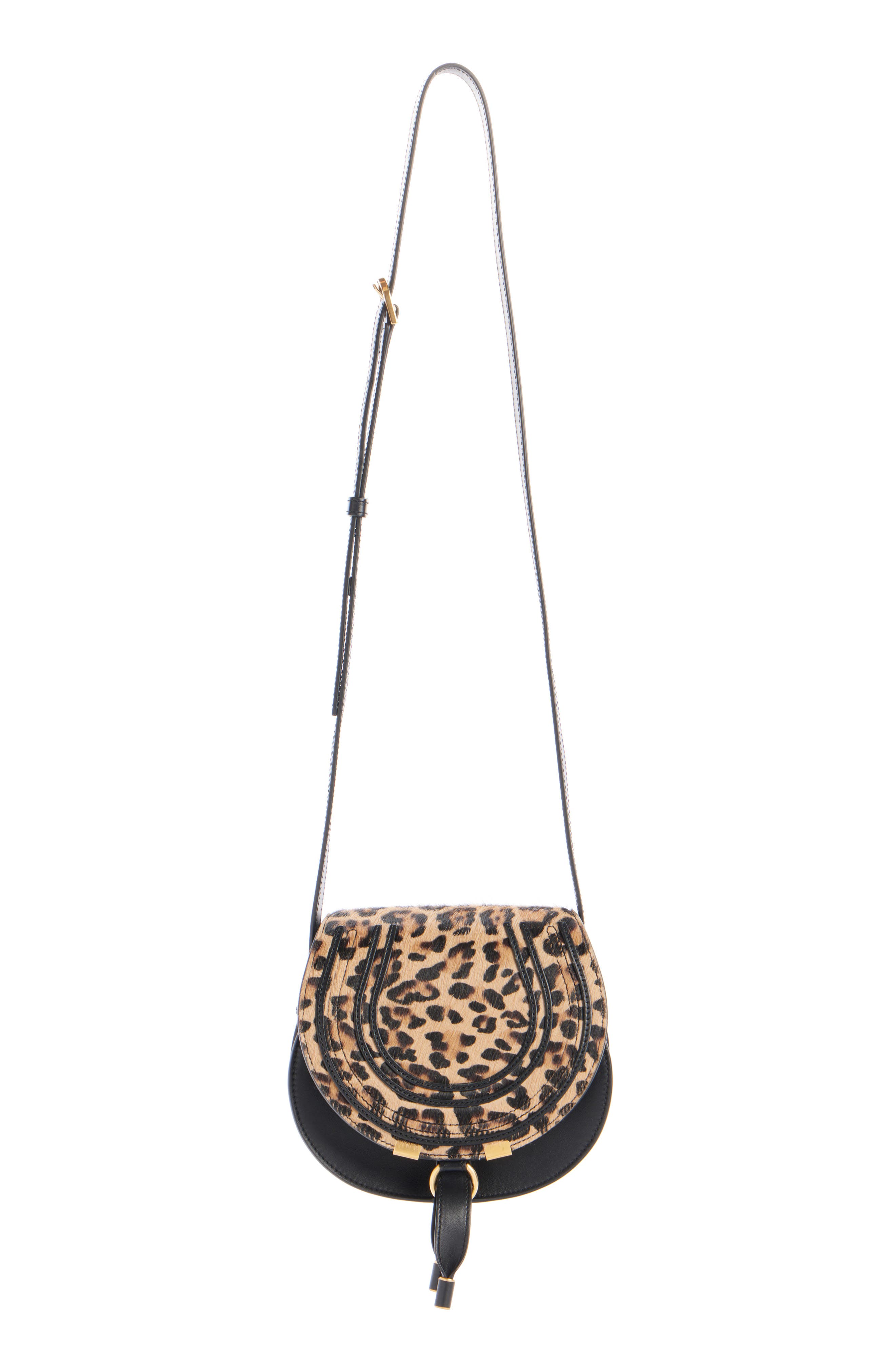 Chloé Small Marcie Genuine Calf Hair & Leather Crossbody Bag, Alternate, color, 