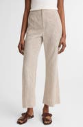 Vince Ticking Stripe Crop Flare Linen & Cotton Pants