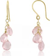 The Lovery Fine Jewelry Rose Quartz Bead Dangle Earrings