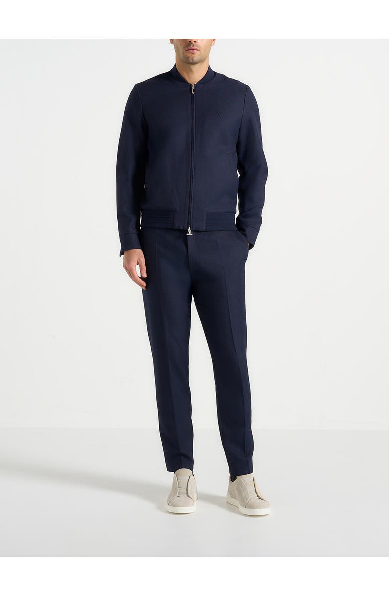 Manière De Voir Sami Tailored Bomber Jacket, Main, color, Navy