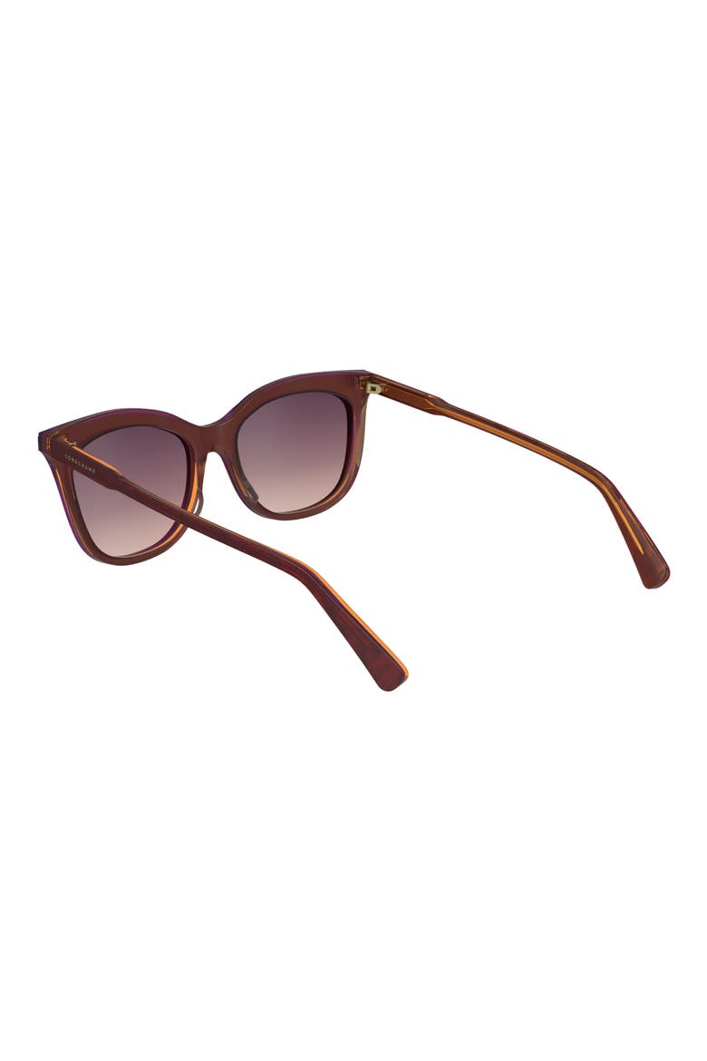 53mm Gradient Cat Eye Sunglasses, Alternate, color, DARK ROSE/PEACH