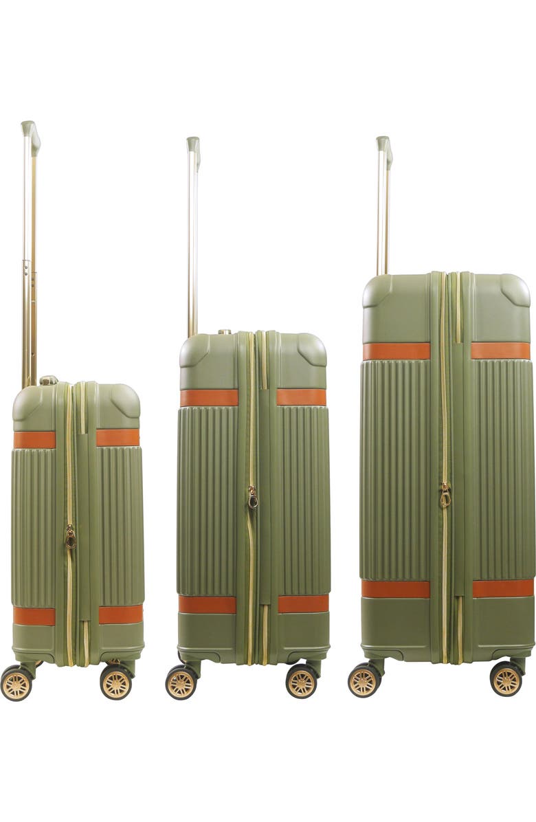 Tommy Bahama 3-Piece Stripes Hard-Sided Luggage, Alternate, color, Olive