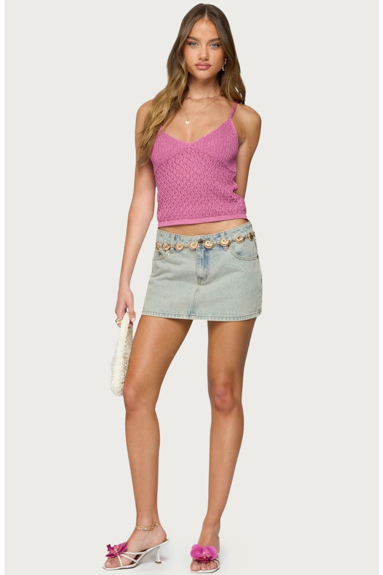 Frankey Sparkly Knit Camisole, Alternate, color, PINK