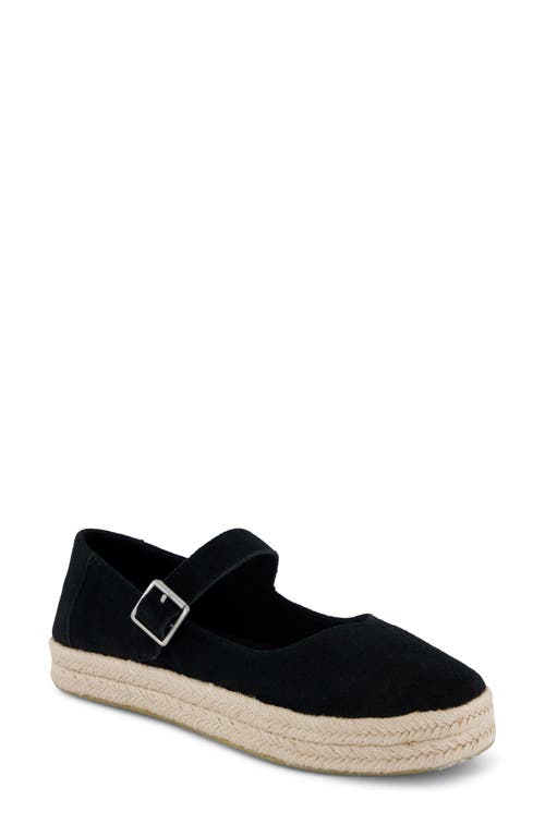Toms Carolina Espadrille Platform Mary Jane In Black