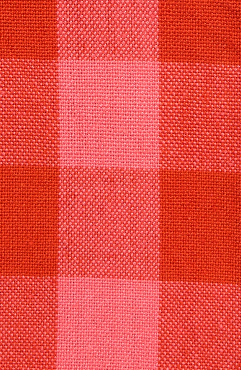 Heather Taylor Home Gingham Guava Set of 4 Cocktail Napkins, Alternate, color, Guava