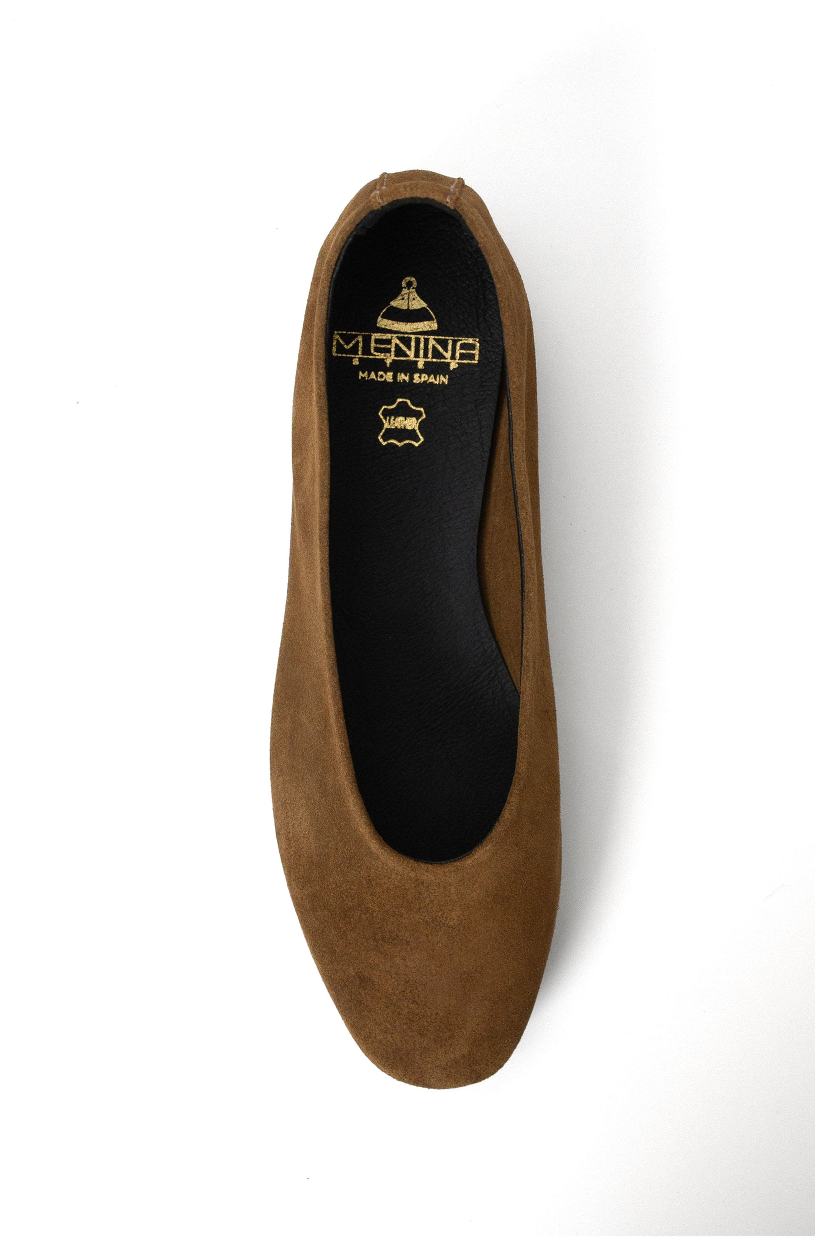 Menina Step Lucrecia Suede Ballet Flat, Alternate, color, Chestnut