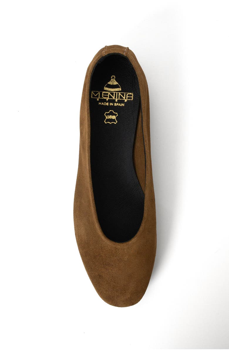 Menina Step Lucrecia Suede Ballet Flat, Alternate, color, Chestnut