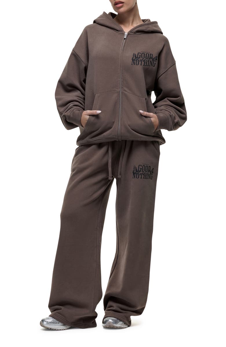 Good For Nothing Dakota Taupe Zip Hoodie, Alternate, color, Brown