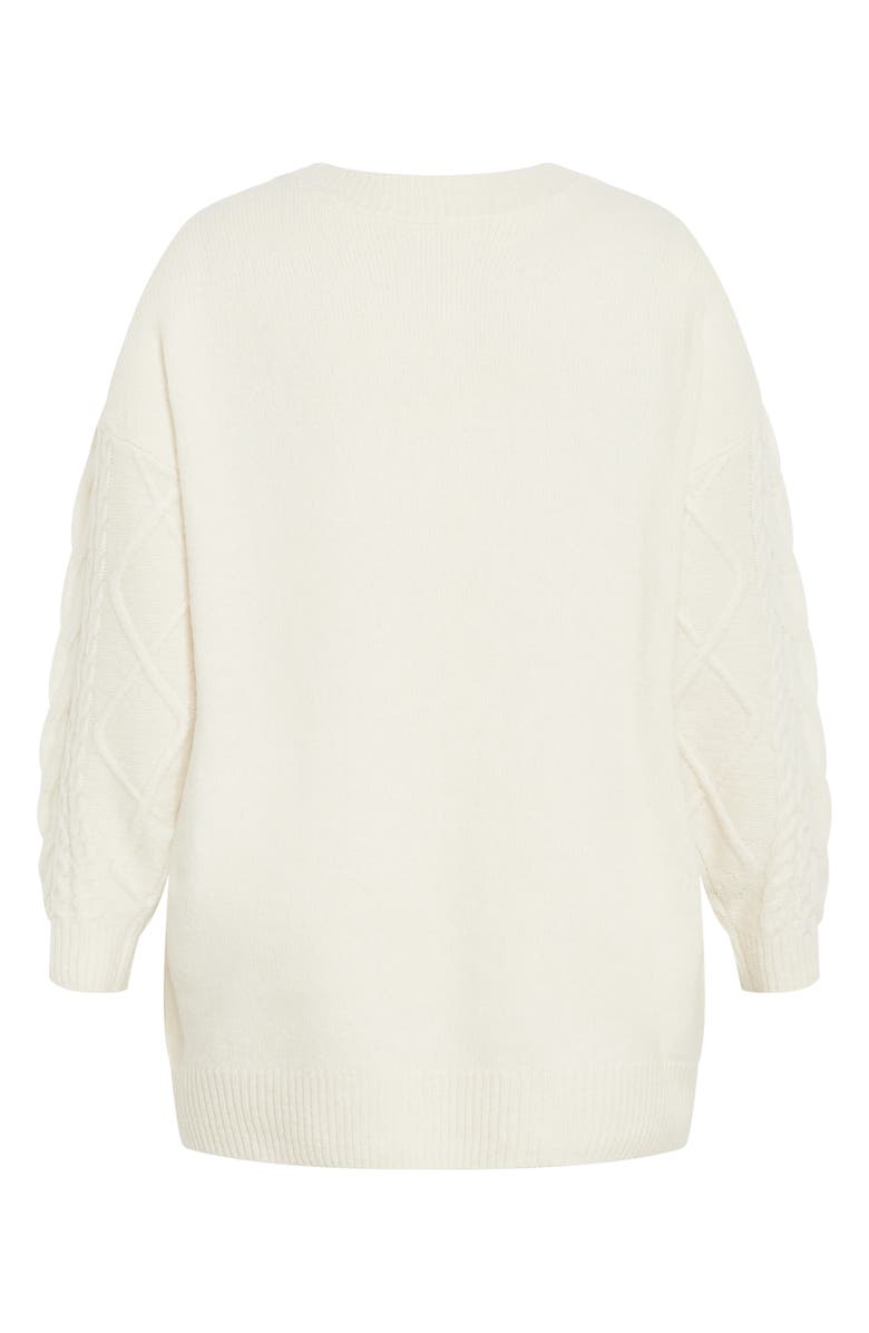 City Chic Jojo Oversize Fisherman Sweater, Alternate, color,