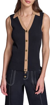 KARL LAGERFELD PARIS Rib Sweater Vest