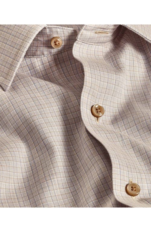 David Donahue Printed Sport Shirt In Neutral