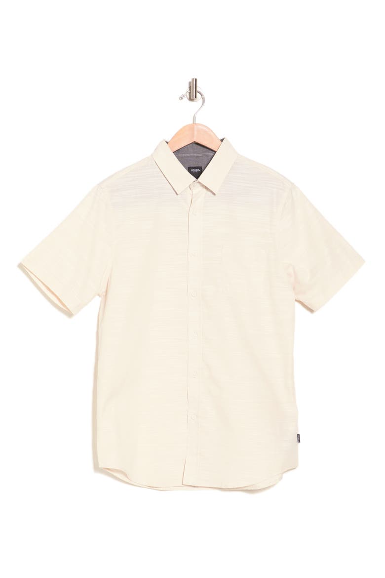 Lennox Short Sleeve Button-Up Shirt, Alternate, color, SAND