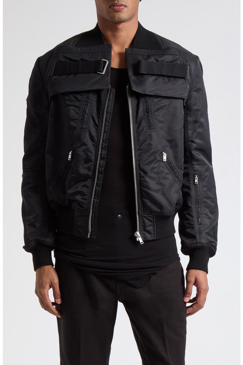 Tower Two-Piece Nylon Bomber Jacket, Main, color, BLACK