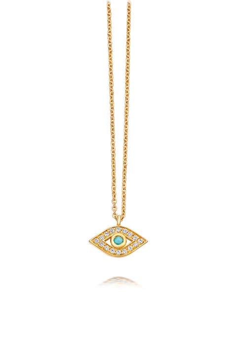 Evil Eye Biography Pendant Necklace