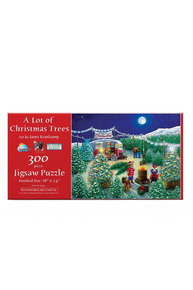 A Lot of Christmas Trees 300 piece Jigsaw Puzzle for Adults, Alternate, color, Multicolor