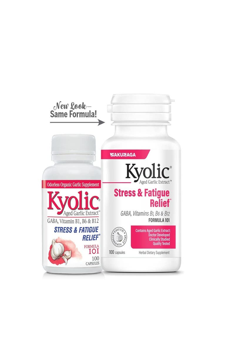 Aged Garlic Extract Formula 101, Stress and Fatigue Relief, 100 capsules., Alternate, color, None