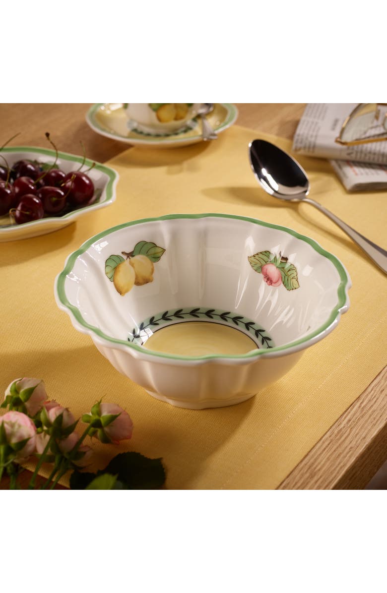 Villeroy & Boch French Garden Fleurence Fluted Rice Bowl, Alternate, color, White