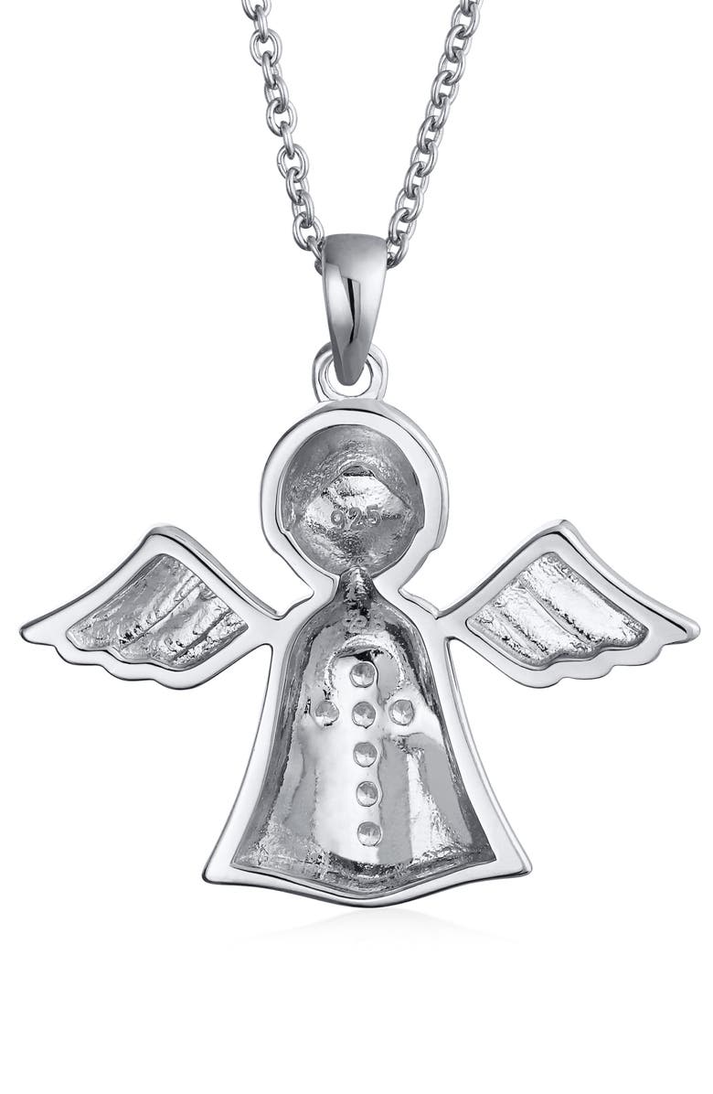 BLING JEWELRY Guardian Angel CZ Necklace, Alternate, color,