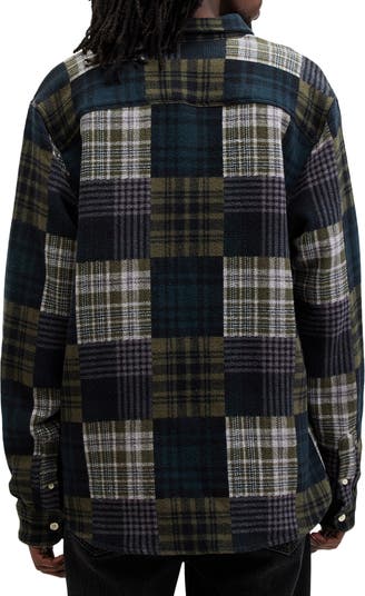 Hopton Plaid Cotton Button-Up Shirt Jacket