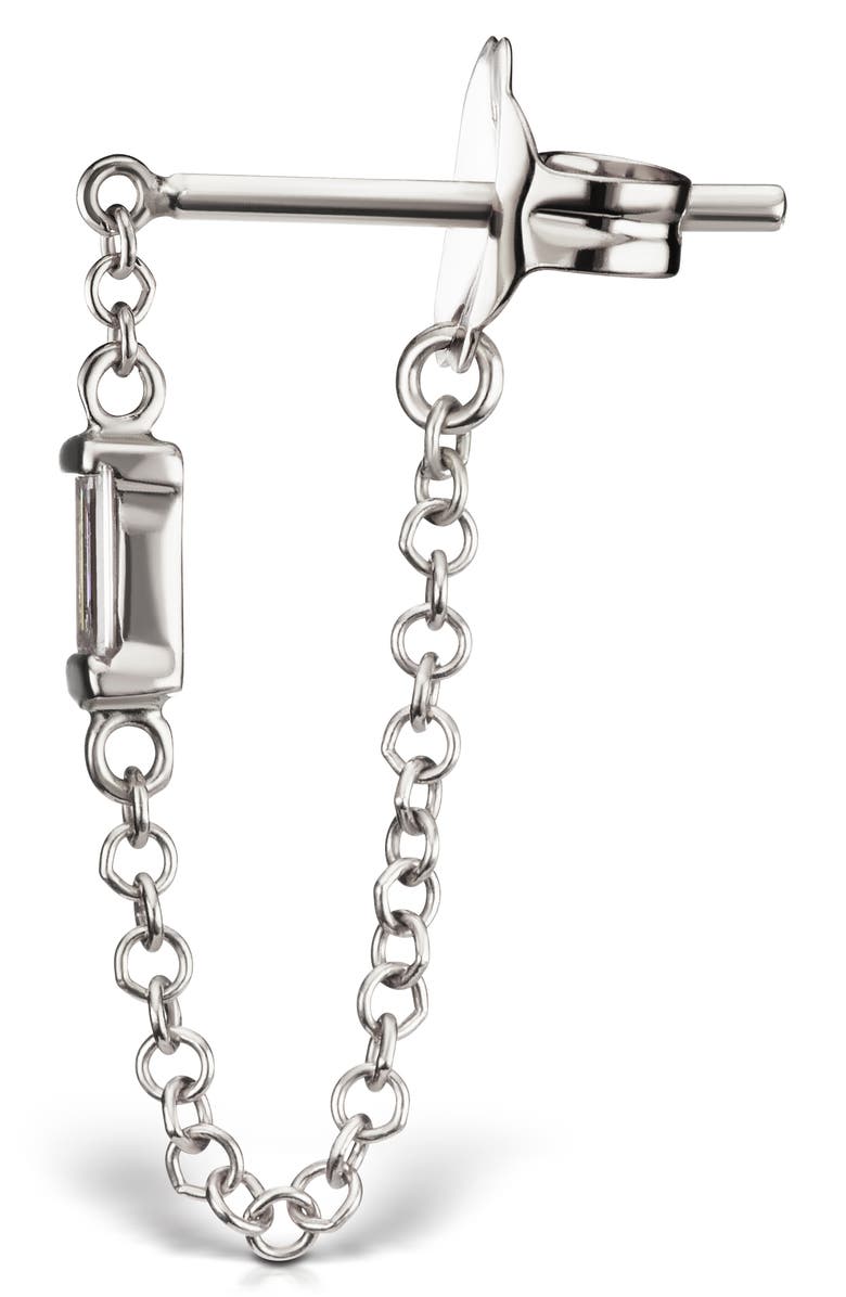 MARIA TASH Baguette Diamond Single Chain Wrap Drop Earring, Alternate, color,