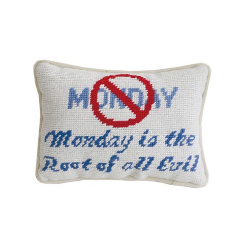 The Root Needlepoint Mini Accent Pillow