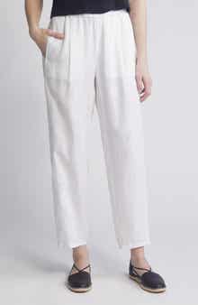 Eileen Fisher Pleated Organic Linen Lantern Pants