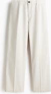 H&M Relaxed Fit Cotton And Lyocell Tailored Trousers