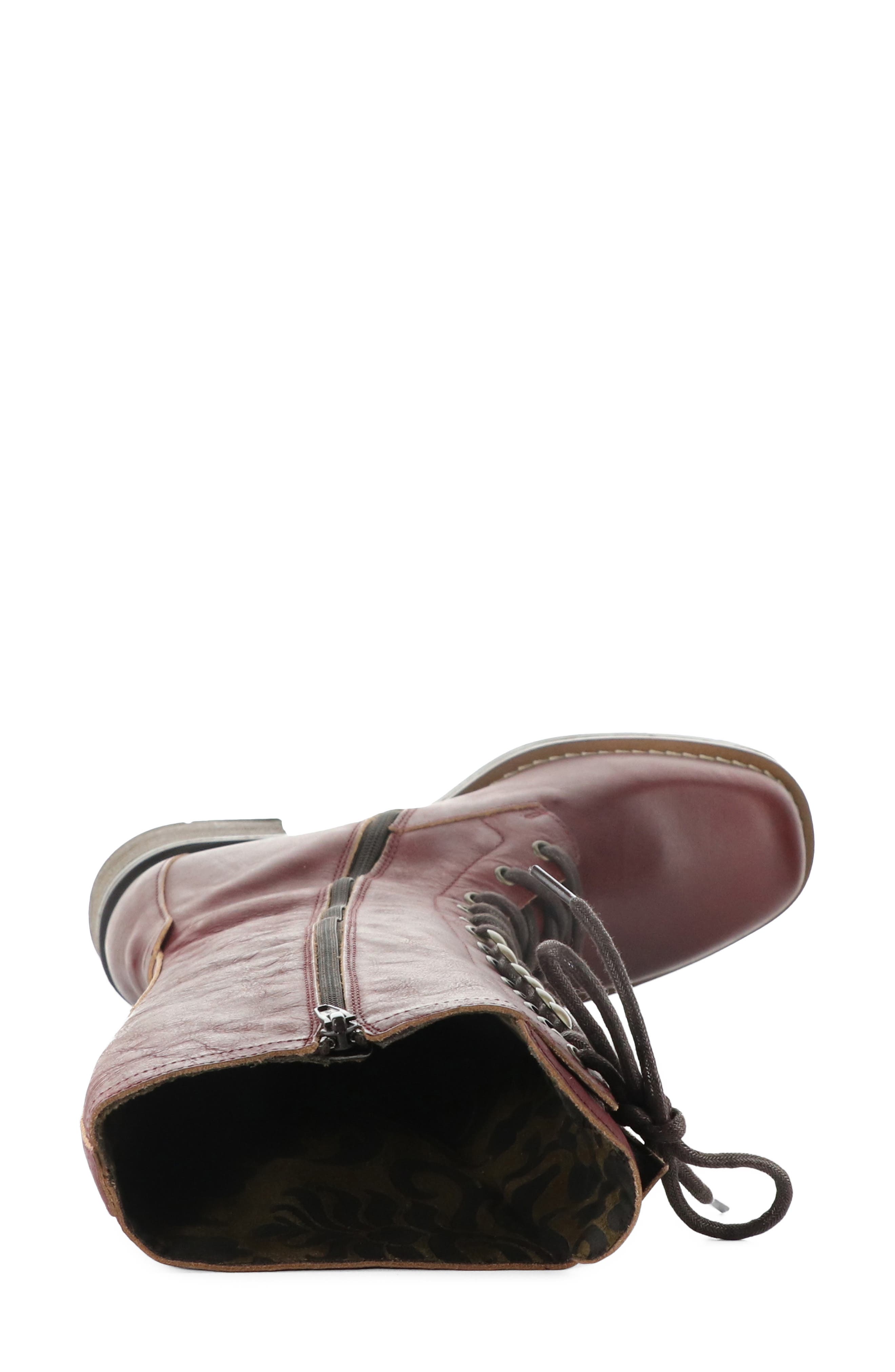 Reil Leather Tall Boot, Alternate, color, 003 RED