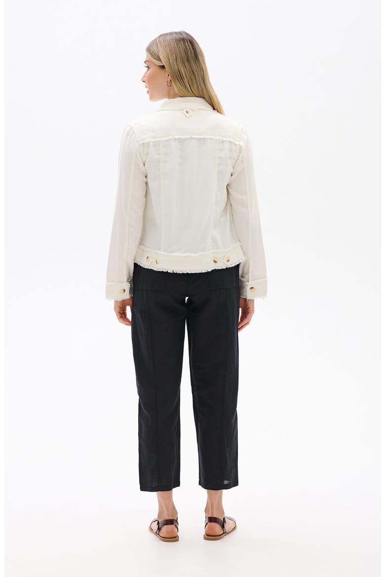 Fringe Detail Trucker Jacket, Alternate, color, WHISPER WHITE
