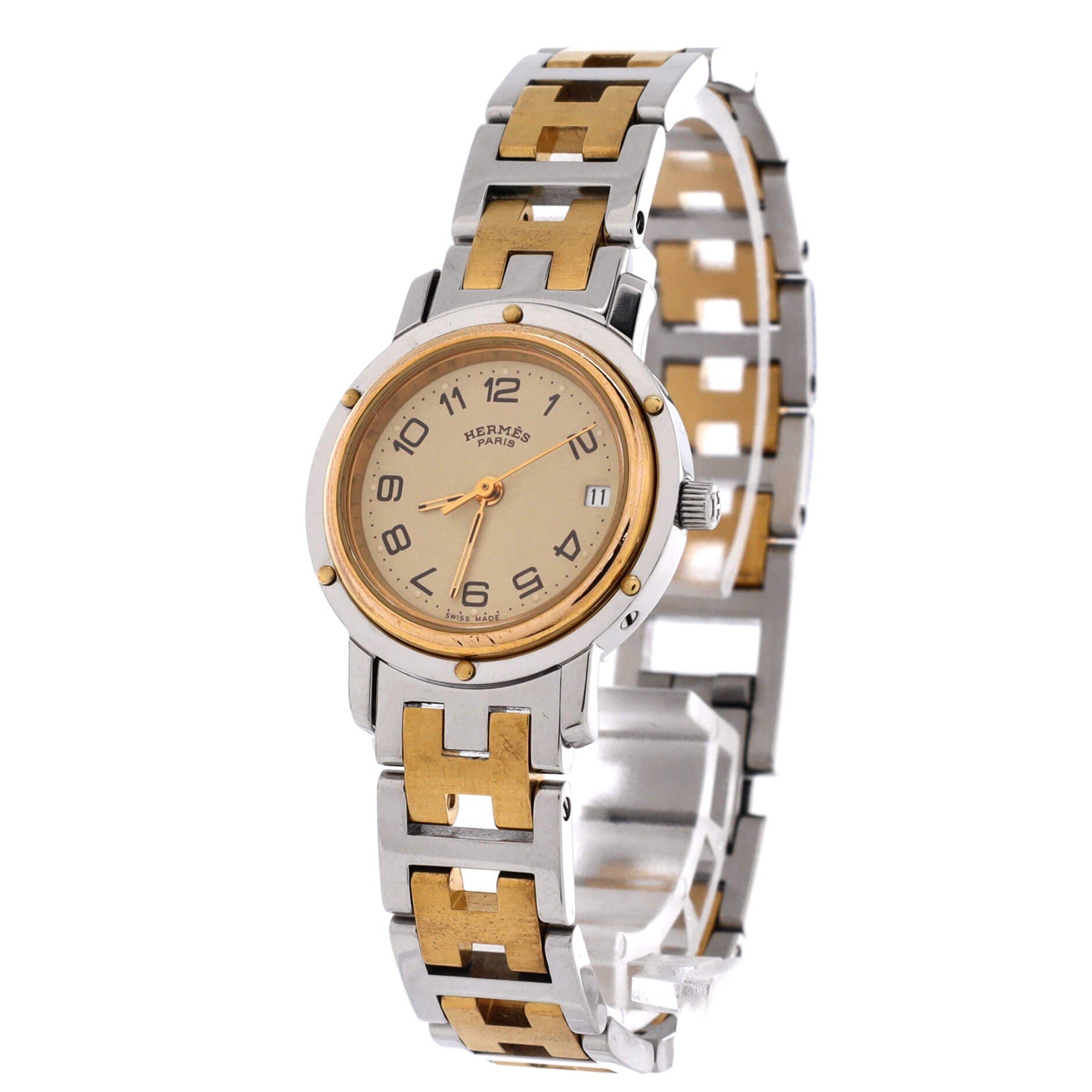 Clipper Quartz Watch Stainless Steel with Plated Metal 24, Alternate, color, Metallic Silver