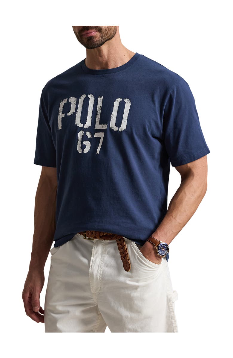 Polo Ralph Lauren Big & Tall Polo 67 Graphic Tee, Main, color, Dark Cobalt