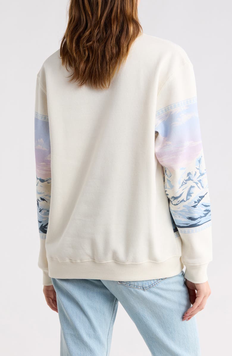 Vinyl Icons Park City Scene Crewneck Sweatshirt, Alternate, color, Marshallow