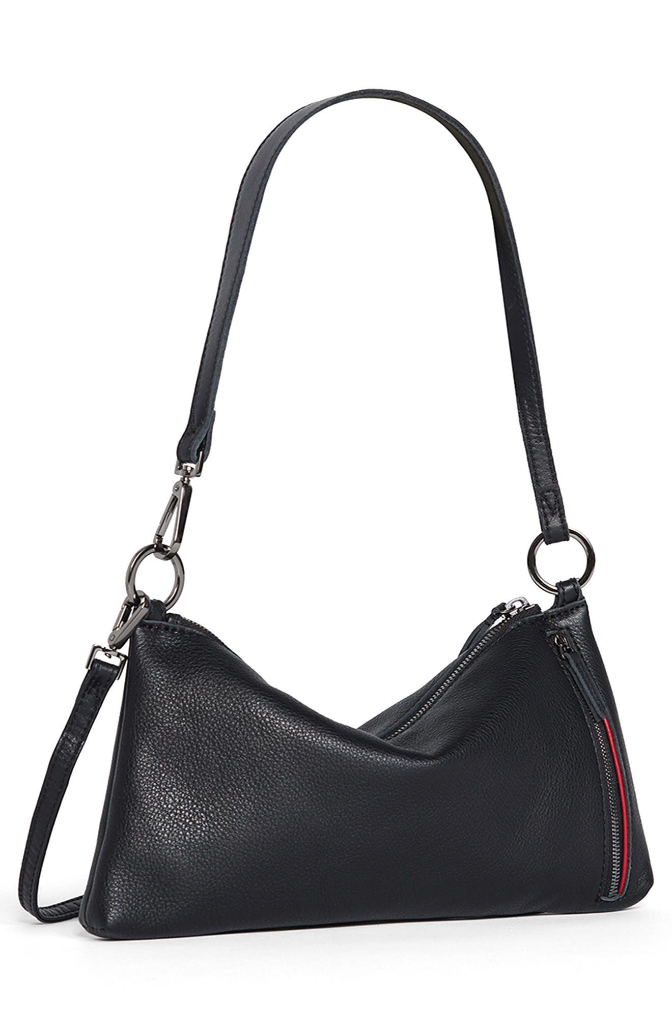 HAMMITT Kyle Shoulder Bag, Alternate, color, Black/ Gunmetal