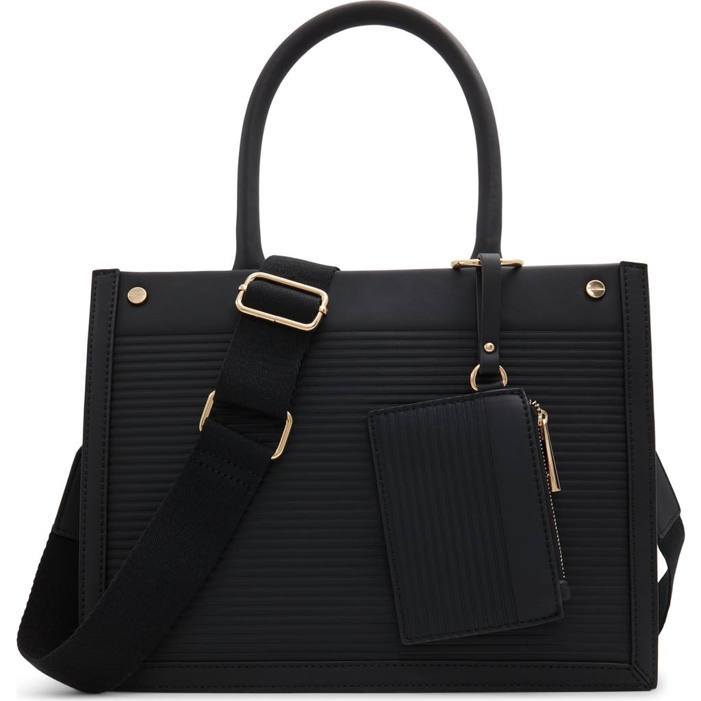 Aldo Daspiass Faux Leather Satchel In Black