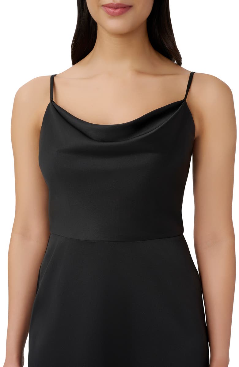 Adrianna Papell Cowl Neck Satin Midi Dress, Alternate, color,