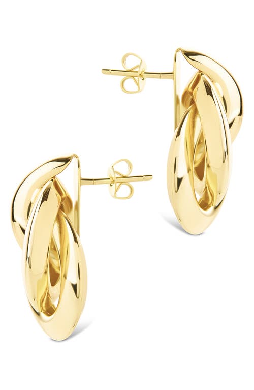 Sterling Forever Ashton Layered Knocker Stud Earrings In Gold