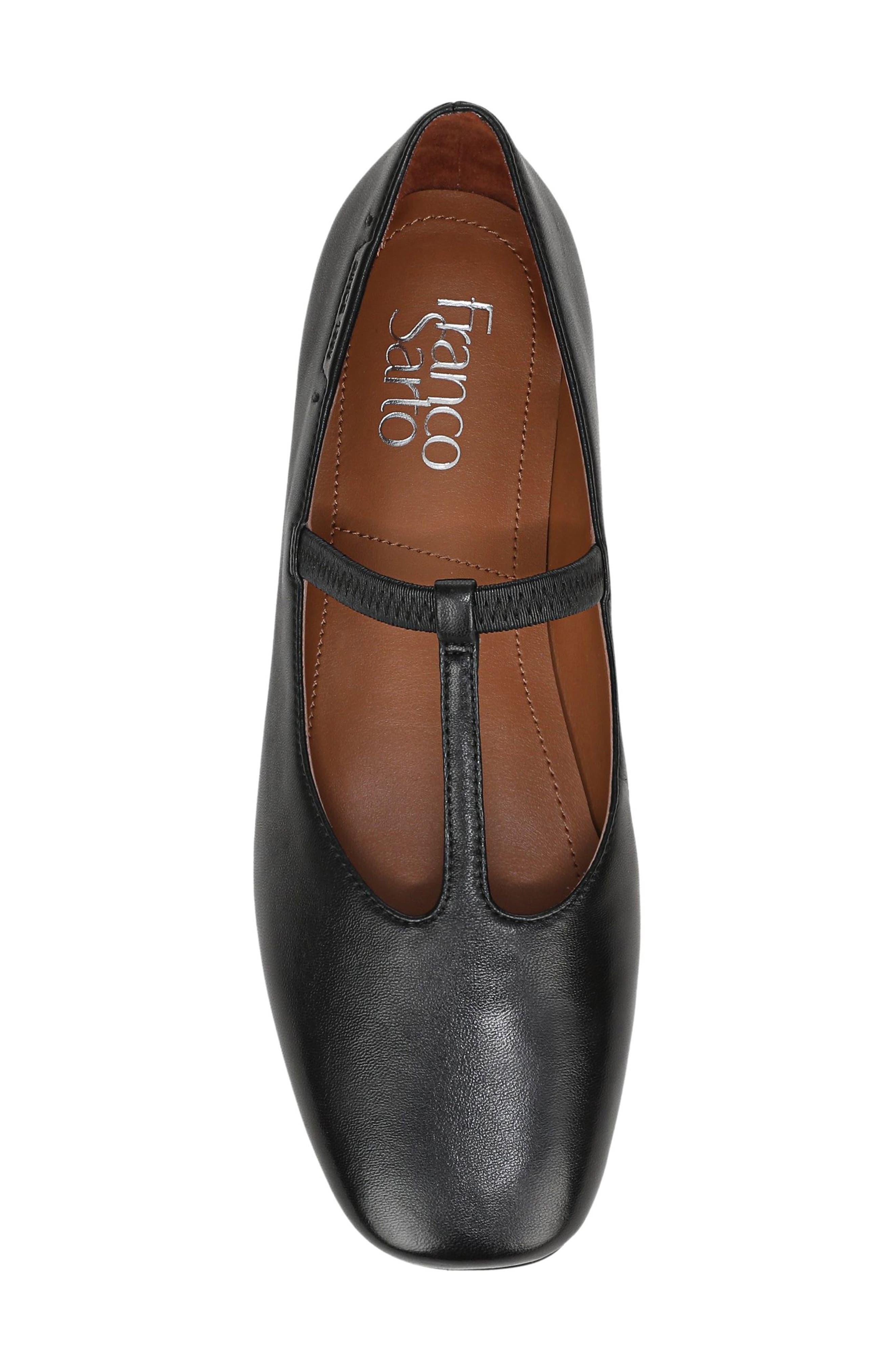 Franco Sarto Maaja T-Strap Flat, Alternate, color, Black