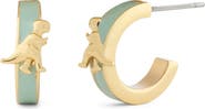 COACH Rexy Enamel Huggie Hoop Earrings
