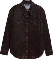 AMIRI Flocked Denim Shirt Jacket
