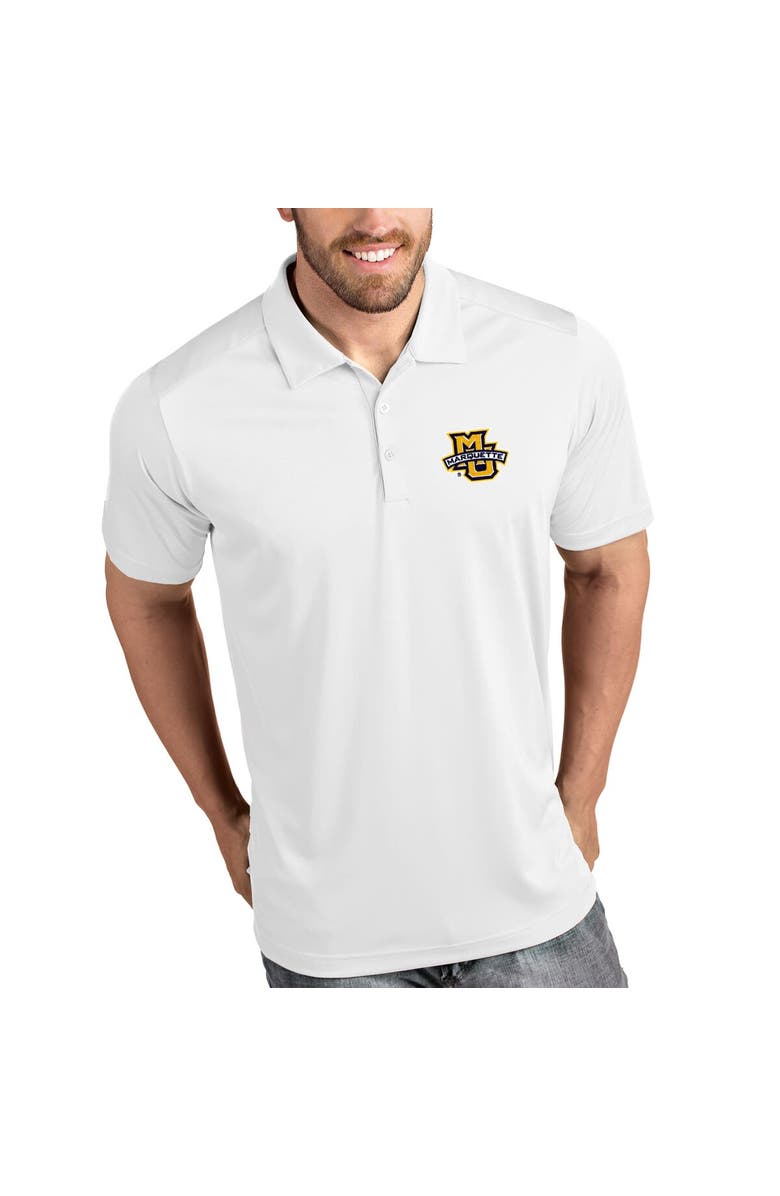 ANTIGUA Marquette Golden Eagles Antigua Tribute Polo - White, Alternate, color, White