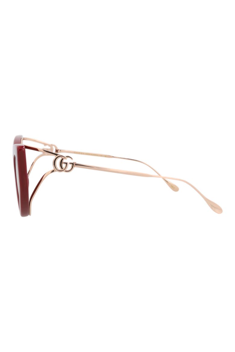 52mm Cat Eye Sunglasses, Alternate, color, BURGUNDY GOLD VIOLET