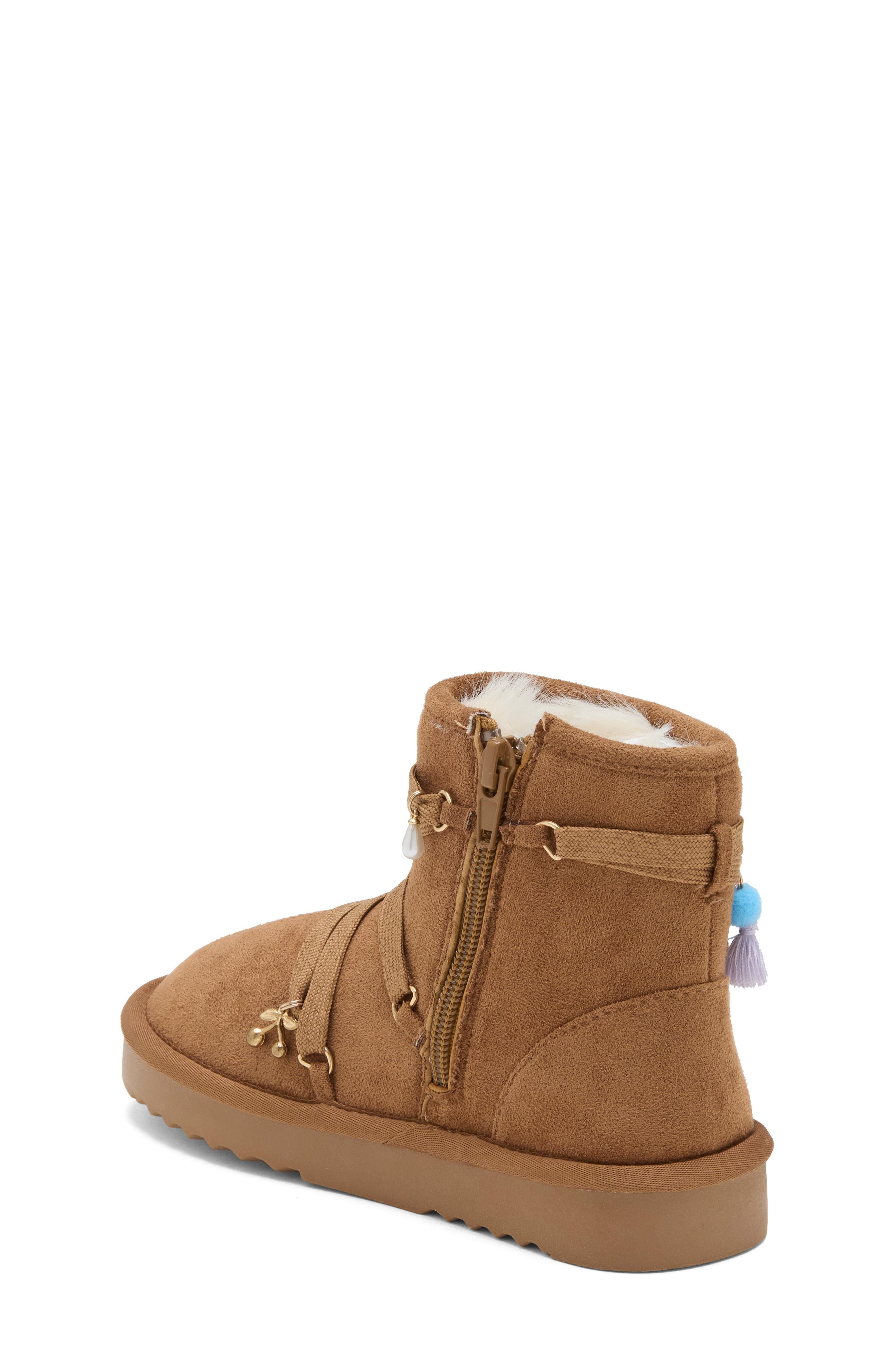 Kids' Jhuggy Faux Fur Lined Bootie, Alternate, color, TAN MULTI