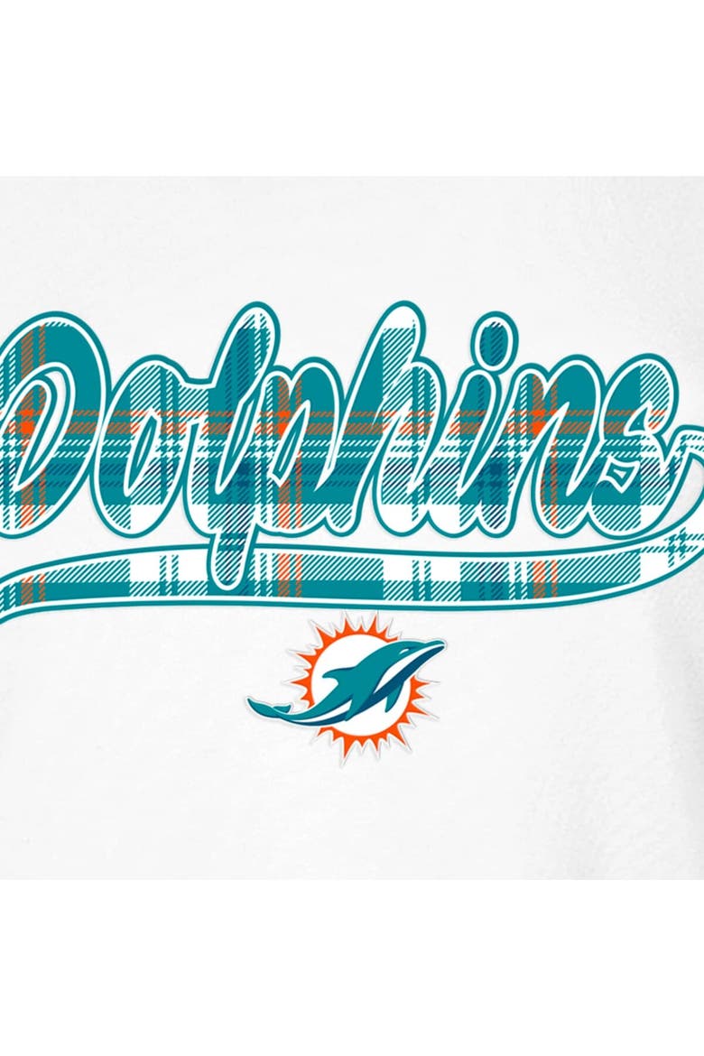 Women's New Era White/Aqua Miami Dolphins 3rd Down T-Shirt, Alternate, color, White