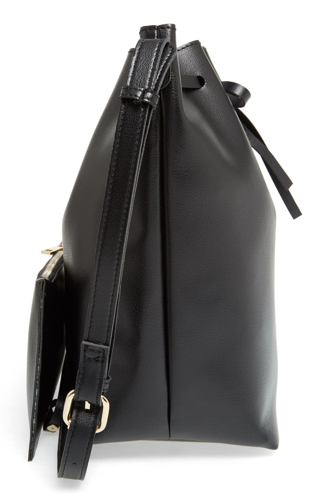 Sole Society 'Blackwood' Faux Leather Bucket Bag, Alternate, color, 