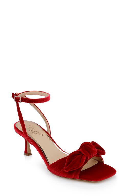Jewel Badgley Mischka Emeli Ankle Strap Sandal In Red