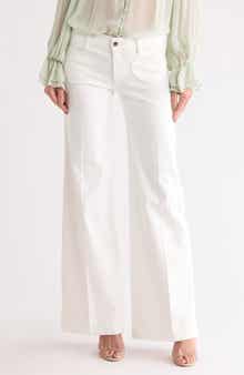 Alice + Olivia Slay Heart Pocket Wide Leg Jeans